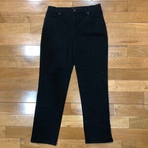 Gloria Vanderbilt Amanda Classic 5-pocket Straight Leg Black Jeans Size 10 Short